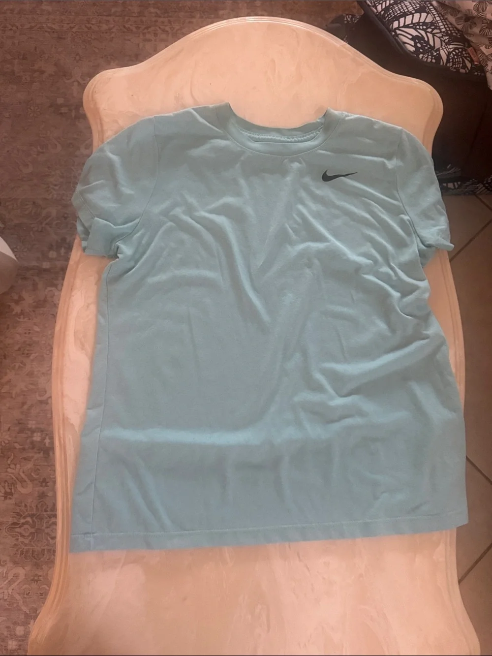Nike Light Blue Crewneck T-Shirt with Black Swoosh